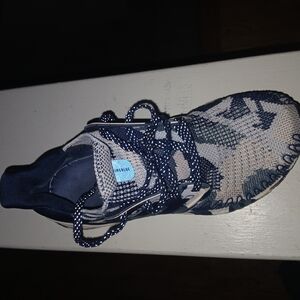 Adidas Navy and Beige Knit Sneaker